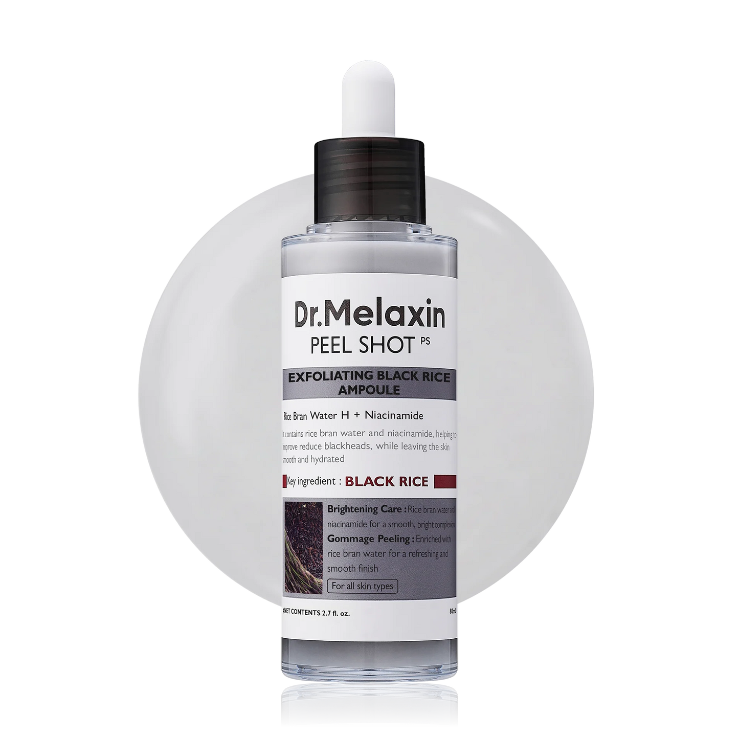 Dr.Melaxin Officiall Peel Shot Glow RiceAmpoule Duo -Serums for BrighteningExfoliating, and Moisturizing - Suitable for All Skin Types